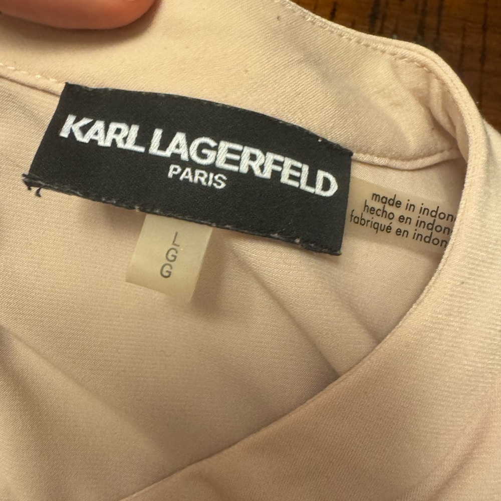 Karl Lagerfeld Women's Blush Blouse - Picture 3 of 5